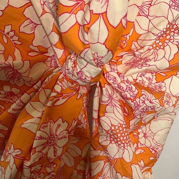 J. Crew Tie-front Cotton Poplin Midi Dress - Picture 7 of 9